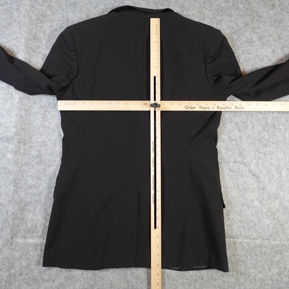 Norma Kamali Blazer Womens Medium Boyfriend Jacket One Button Minimalist Classic - Picture 7 of 10